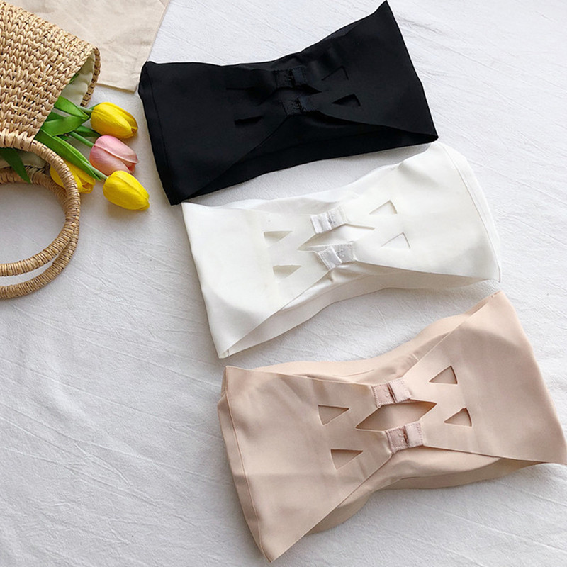 Sieviešu krūšturis bez siksnām Seksīgi bezšuvju viengabala cauruļu topi Bando cauruļu augšdaļas, noņemami spilventiņi intīmi