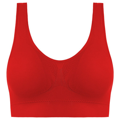 Aktív Női Melltartók Sport Nagy méretű Női Jóga Felső Fehérnemű Párnázott Fitness Futómellény Drótmentes melltartó S-4XL