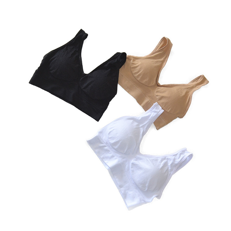 Aktív Női Melltartók Sport Nagy méretű Női Jóga Felső Fehérnemű Párnázott Fitness Futómellény Drótmentes melltartó S-4XL