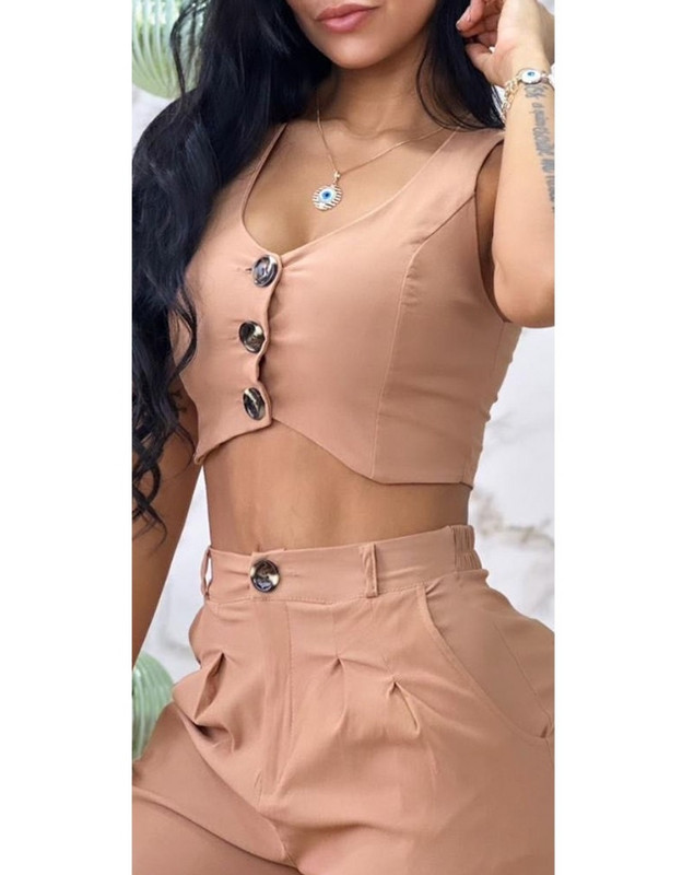 Seksi ženski dvodijelni kompleti Odjevni kaput s prslukom na zakopčavanje i komplet hlača širokih nogavica Nova moda 2023. Ležerno, elegantno žensko odijelo