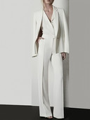 Moodne naiste pükskostüüm pidulik naiste kontorinaiste tööriietus, bleiser ja püksid, lilla, must, 2-osaline taskuga komplekt