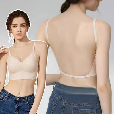 Suvine seksikas rinnahoidja naiste õhuke U-kujuline õmblusteta seljata aluspesu Triangle Cup kogumisrinnahoidja Naiste seksikas pesu aksessuaarid
