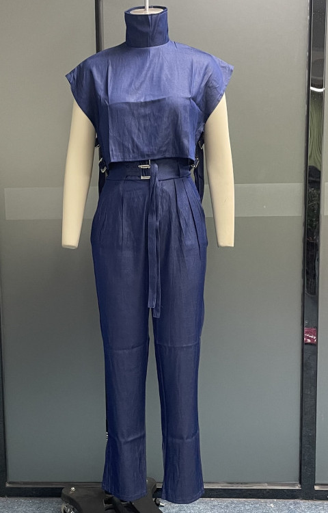 Nyári női alkalmi ujjatlan felső és bő nadrág szett női szettek 2023 divatos új női kétrészes öltönyök