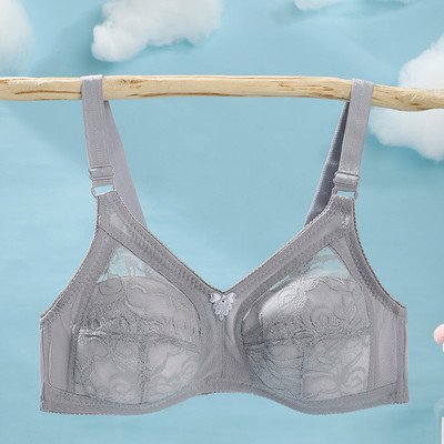 Yenlice Thin Bra Full Cup B 36 38 40 42 Bezvadu mežģīņu kokvilnas plānas polsterētas sieviešu krūšturi elpojošs melns viena krūšturis klasiskais krūšturis