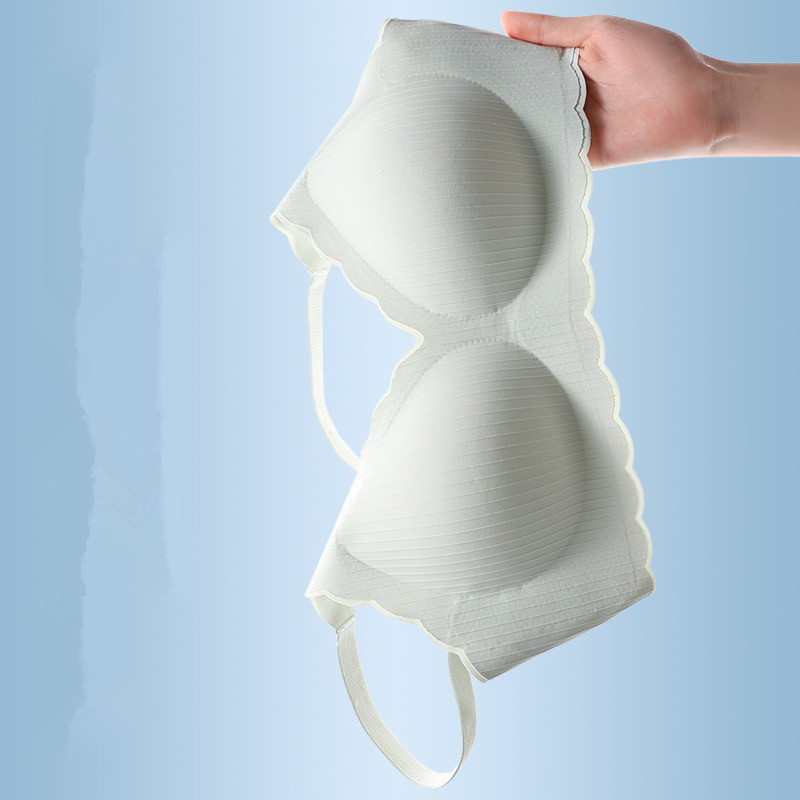 Bezšuvju apakšveļa sievietēm ar mazām krūtīm, Push-up, plāns viengabala fiksēts kauss, ērts un necaurlaidīgs, bezvadu krūšturis