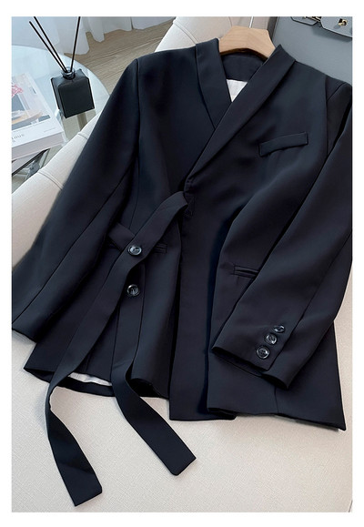 Bleizera jakas, platas bikses, komplekti, eleganti šņorējami uzvalki, mēteļi, taisni bikses, ansamblis korejiešu lielizmēra 2 daļīgs apģērbs