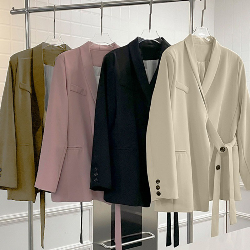 Bleizera jakas, platas bikses, komplekti, eleganti šņorējami uzvalki, mēteļi, taisni bikses, ansamblis korejiešu lielizmēra 2 daļīgs apģērbs