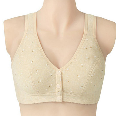 Aluspesu Naiste eest suletav nööbiga rinnahoidja ilma polsterduseta Juhtmeta kogumisrinnahoidjad Hingav õhuke aluspesu, suur kauss Bralette