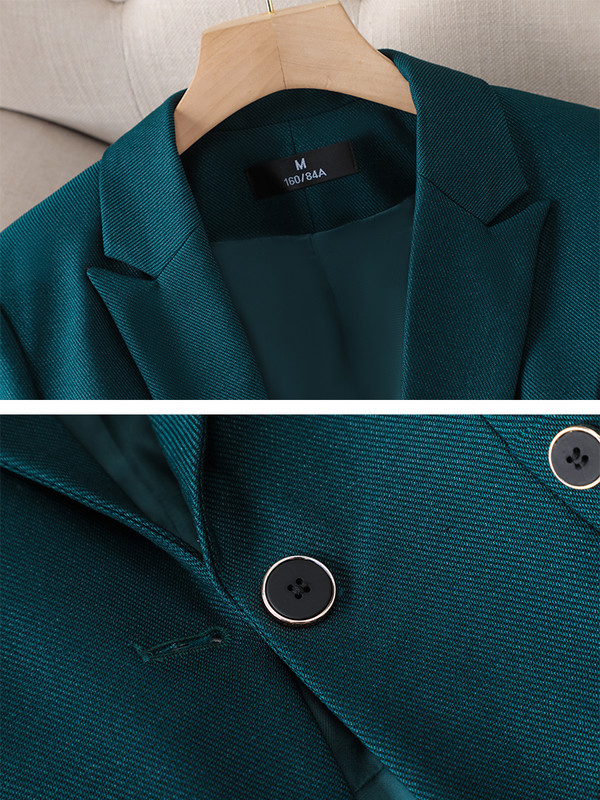 Sieviešu žakete un bikškostīms formāls zaļš violets zils melns vienkrāsains sieviešu jaka bikses sieviešu darba apģērbs 2 daļ.