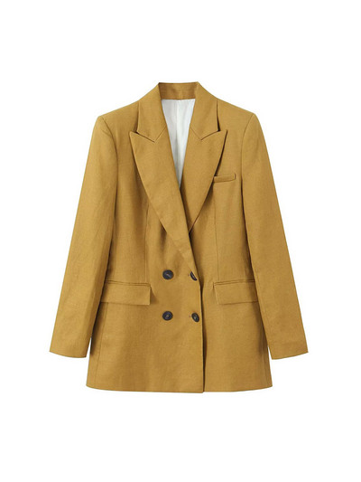 Kumsvag 2023 naiste kevadpükste ülikonnad, 2-osalised komplektid, kausaalsed täislinasest bleisermantlid ja püksid, naiste OL kahe ülikonna rõivad