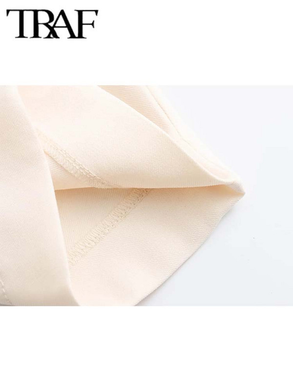 TRAF pikkade pükste komplektid naistele, 2-osaline mood kontoris soliidne bleisermantel, pidulik naiste ülikond, uus kaheosaline komplekt, naiste komplekt