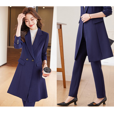 Yitimucengi õhukesed naiste ülikonnad, kontorikomplektid 2023, uus mood, pikkade varrukatega, allapoole kaelarihm, pikad bleiserid, vanad pükskostüümid