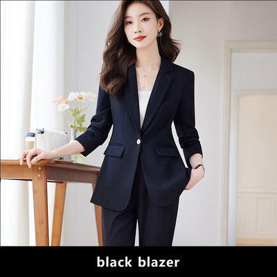 Yitimuceng Uredska ženska svečana odijela s hlačama Ženska jesen zima 2023. Novi korejski modni sako dugih rukava i komplet hlača od 2 komada