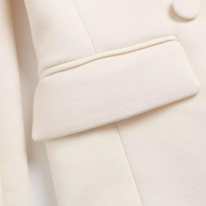 2023. aasta uued naiste bleiserikomplektid, moodne pika stiiliga kaherealine mantel Vintage V-kaelusega vest, laia säärega püksid, ülikonnad naistele kontorikomplekt