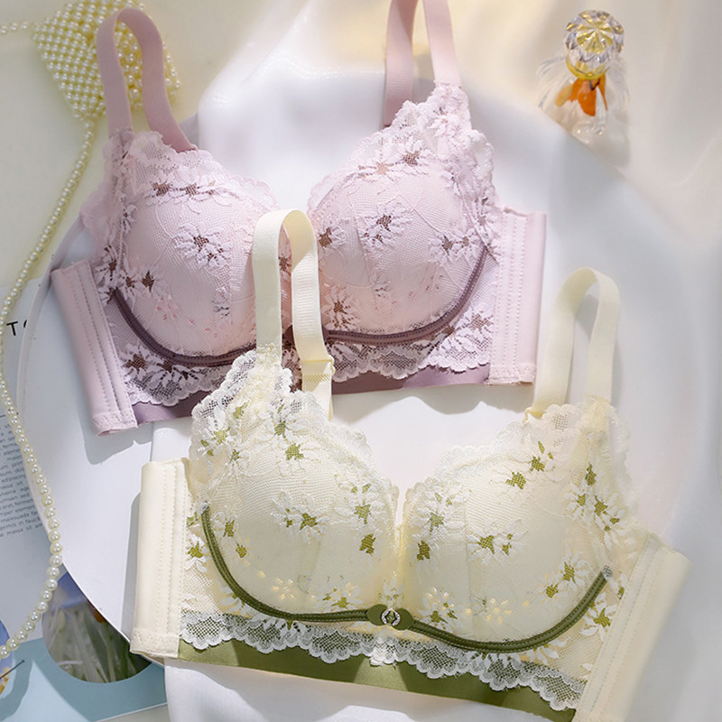 No Underwire Gathering Krūšturis Mazas krūtis Ērta Elpojoša Apakšveļa Sieviešu Plāns Pretslīdēšanas Krūšturis Noslauka Augšējā atbalsta krūšturis