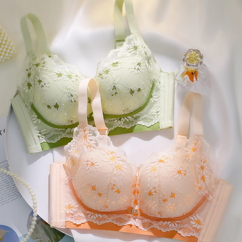 No Underwire Gathering Krūšturis Mazas krūtis Ērta Elpojoša Apakšveļa Sieviešu Plāns Pretslīdēšanas Krūšturis Noslauka Augšējā atbalsta krūšturis