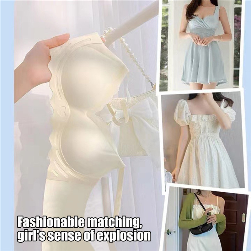 Jauns mīksts Push Up bezšuvju krūšturis sievietēm vasaras plānā elpojoša apakšveļa Bezvadu krūšturis, ērta, maza krūškurvja apakšveļa