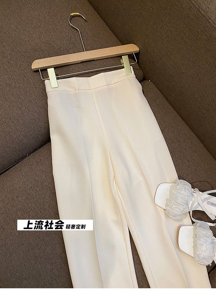 Elegáns női munkablézer öltöny, kétsoros kabát kabát felső és nadrág kétrészes szett, illő ruházat irodai női ruházat