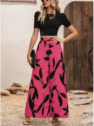 Női utcai nadrágok, 2024, új tavaszi, nyári divat, nyomott magas derekú, egyenes, hétköznapi széles szárú nadrág, bő hárem nadrág