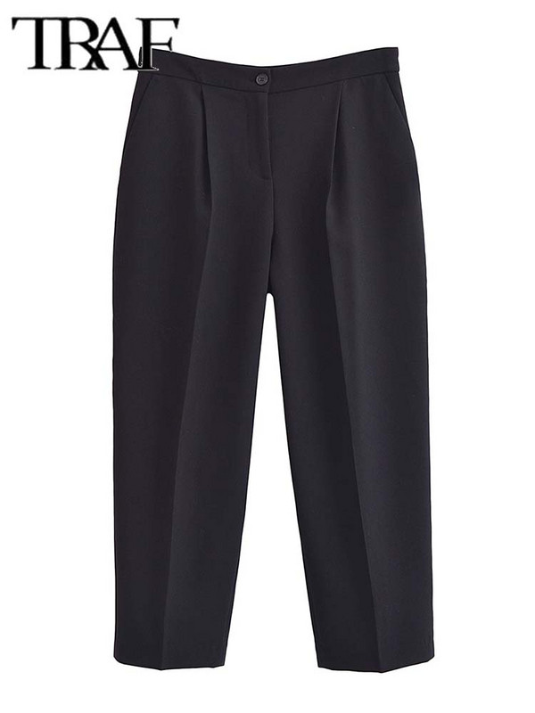 TRAF pahkluupükste komplektid naistele, 2-osaline moodne avav disain, bleisermantel, naiste ülikond, uus kaheosaline komplekt, naiste komplekt