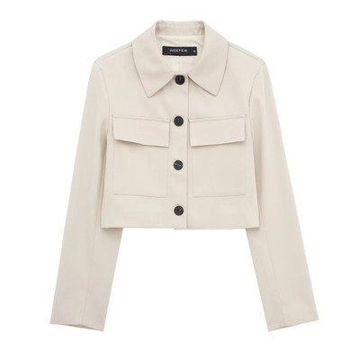 TRAFZA kevadine naiste mood üherealine jakk kontori lühike bleiser + elegantne naiste kõrge vöökoha lukuga vabaaja pükskostüüm