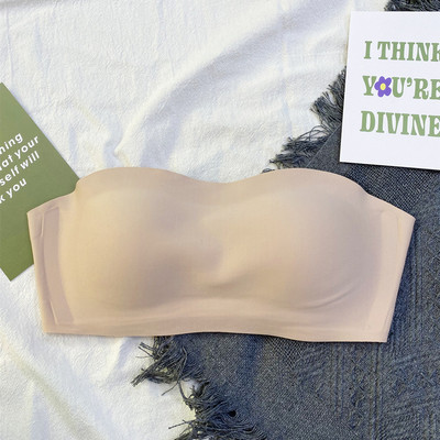 Olkaimeta aluspesu Naiste kandmine suvine õhuke libisemisvastane jälgedeta nähtamatuse toru pealmine želee artikkel rinnahoidja rinnahoidja ilma terasrõngata