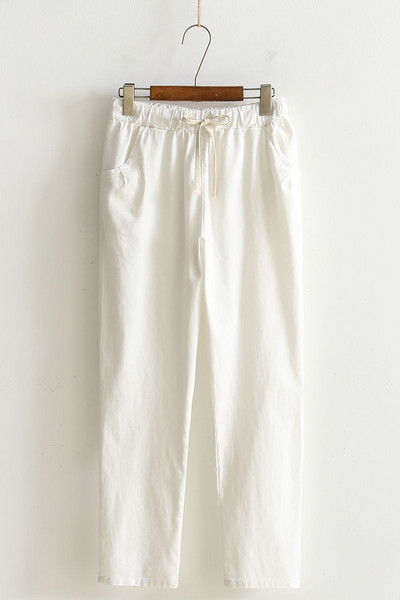 Naiste püksid kevadsuvi vabaaja haaremipüksid puuvillased elastsed vöökohad haaremi pahkluuni ulatuvad püksid kvaliteetsed naissoost daamidele