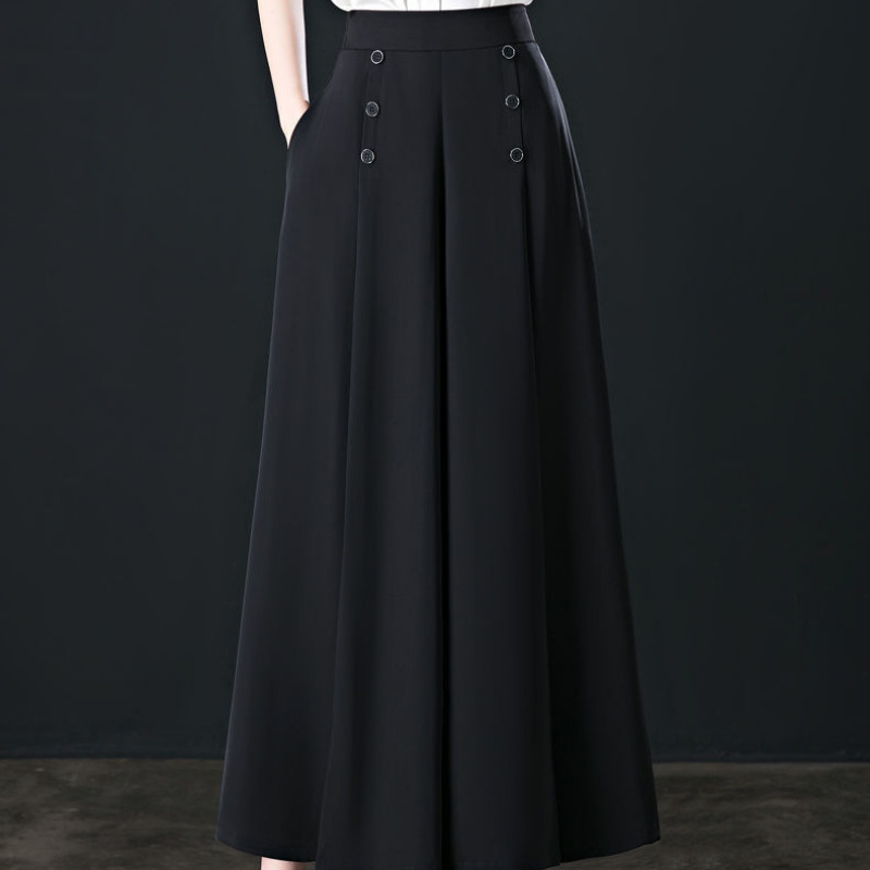 Modne velike hlače za uredske dame Proljeće ljeto Nove korejske ženske vintage ležerne hlače širokih nogavica visokog struka