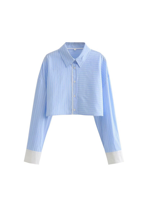 TRAF Ženski 2-dijelni kompleti Modne prugaste majice Gornji ležerni kompleti kratkih hlača Ljeto 2024. Žensko odijelo Dvodijelni set Ženska odjeća