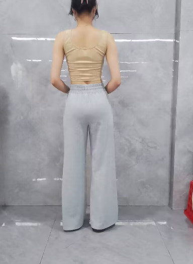 Uus mood naiste pükstele 2024. aasta kevadsuve vabaaja lihtsad triibulised kleeppaelad, nööriga põhilised mitmekülgsed dressipüksid