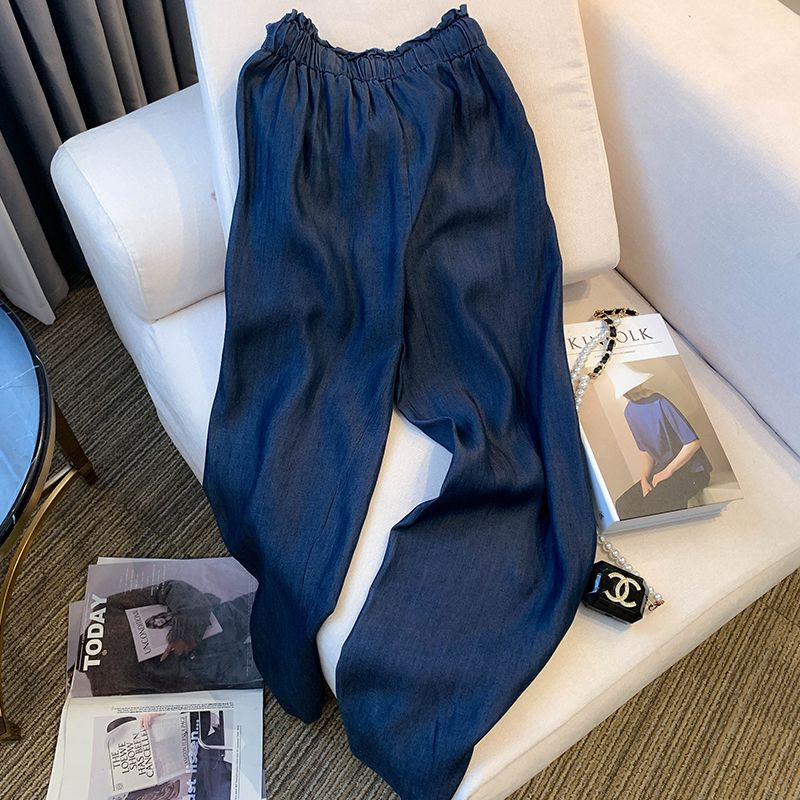 2023, vară, modă subțire, ocazional, sport, largi, super supradimensionați, cu talie înaltă, cu dantelă, cu buzunar, culoare solidă, pantaloni pentru femei cu picioare largi