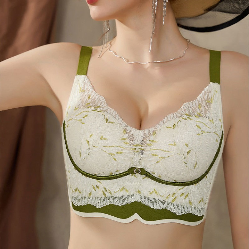 Lenjerie din dantelă reglabilă pentru femei, fără bretele, din bumbac subțire, cu sutien 3/4 cupe Top ținute fierbinți pentru lenjerie de corp pentru fete drăguțe de zi cu zi