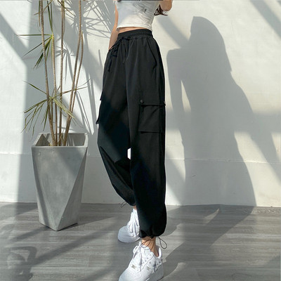 2022. Proljeće Ljeto Nove Cargo hlače Ženske modne jednobojne široke trenirke Ženske ležerne popularne sportske hlače visokog struka