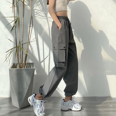 2022. Proljeće Ljeto Nove Cargo hlače Ženske modne jednobojne široke trenirke Ženske ležerne popularne sportske hlače visokog struka