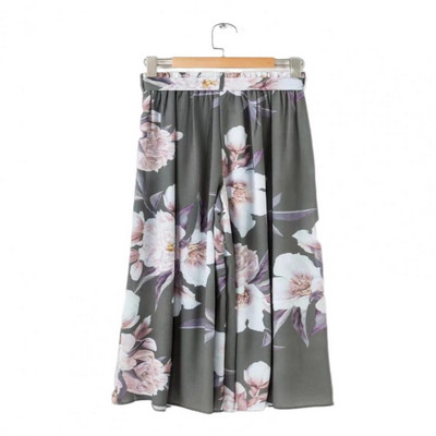 Ženske hlače srednjeg rasta s cvjetnim uzorkom na vezanje Pune široke široke široke hlače široke široke dužine