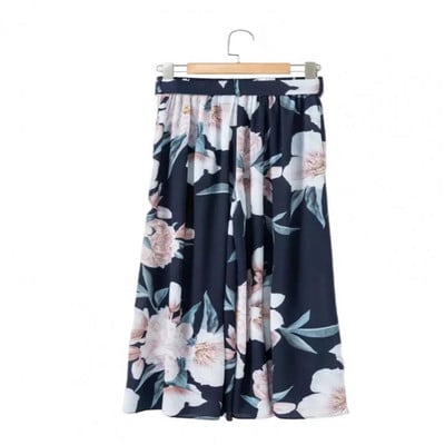 Ženske hlače srednjeg rasta s cvjetnim uzorkom na vezanje Pune široke široke široke hlače široke široke dužine