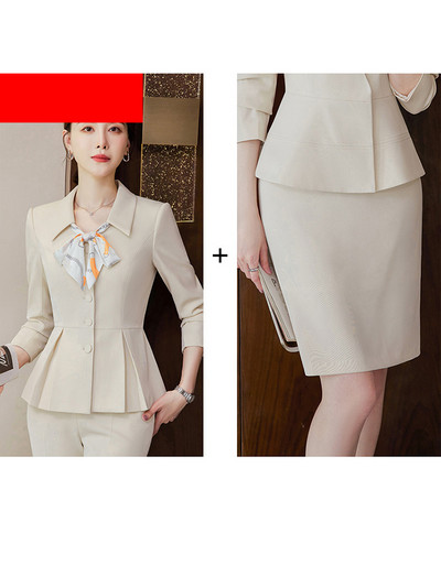 Yitimuceng Silm naiste ülikonnad, kontorikomplektid 2023, uued vintage pikkade varrukatega üherealised bleiserid šikk kõrge vöökohaga vabaaja pükskostüümid