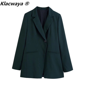 Klacwaya Γυναικεία Κοστούμια Blazer Σετ Γυναικεία 2 τεμάχια Γυναικεία Σετ Γυναικεία Γυναικεία Σετ Σακάκια με εγκοπές Σακάκι με φερμουάρ Fly Capris Παντελόνι Γυναικείο κοστούμι γραφείου