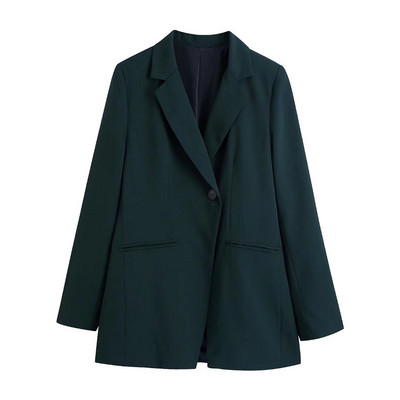 Klacwaya Costume Femei Set Blazer Femeie 2 Piese Office Lady Sets Blazere Crestate Jachetă Fermoar Fly Pantaloni Capris Femei Costum Office