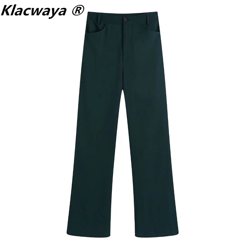 Klacwaya Costume Femei Set Blazer Femeie 2 Piese Office Lady Sets Blazere Crestate Jachetă Fermoar Fly Pantaloni Capris Femei Costum Office