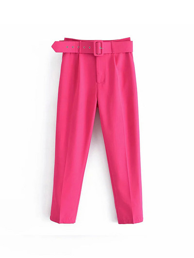 Traf naiste bleiserikostüümid Elegantne naiste pükskostüümi komplekt kõrge vöökohaga püksid vööga Naiste bleiserikomplekt OL Fromal ülikonnapüksid tööriided