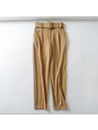 Traf naiste bleiserikostüümid Elegantne naiste pükskostüümi komplekt kõrge vöökohaga püksid vööga Naiste bleiserikomplekt OL Fromal ülikonnapüksid tööriided