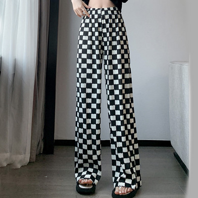 2024. Ženske hlače s tie-dye printom Proljeće Ljeto Elastični struk Ravne duge hlače širokih nogavica Ležerne ženske široke hlače Hlače