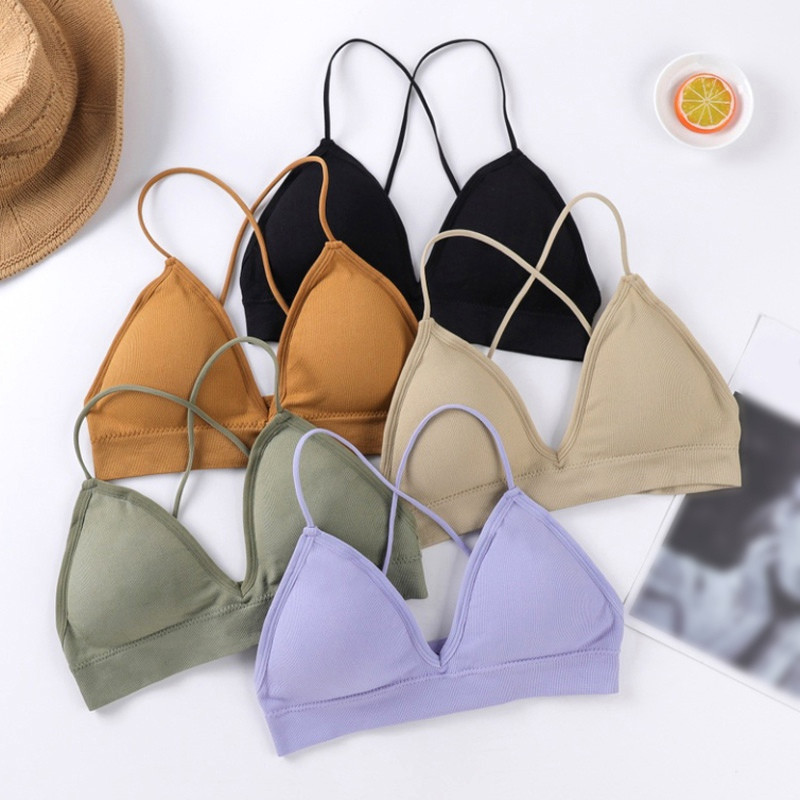 Õmblusteta õõnsad pehmed rinnahoidjad Naiste juhtmevabad Push Up rinnahoidjad Seksikas pesu Kaunitar seljarihm Spordirinnahoidja