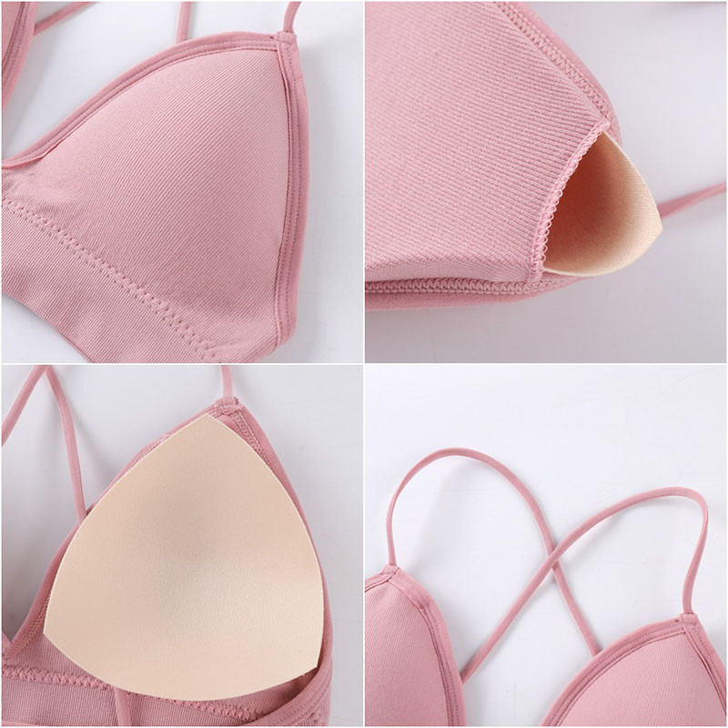 Õmblusteta õõnsad pehmed rinnahoidjad Naiste juhtmevabad Push Up rinnahoidjad Seksikas pesu Kaunitar seljarihm Spordirinnahoidja