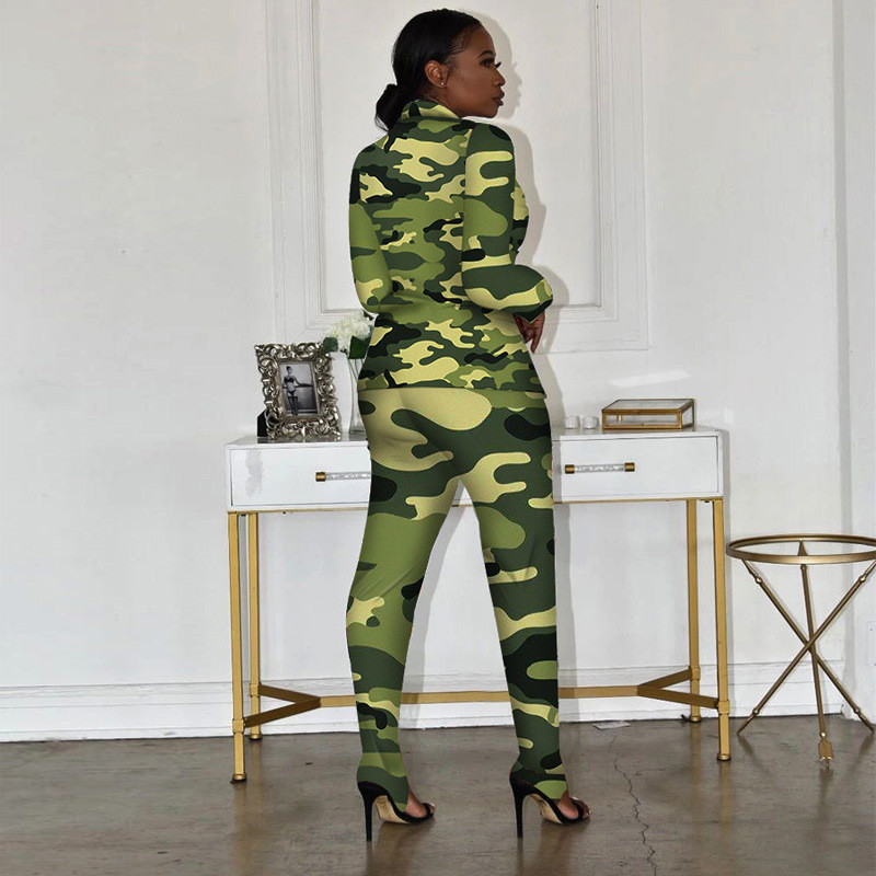 Kaheosaline tänava indie-printeriga bleiserülikond Naiste mood Leopard, ühe nööbiga mitmevärviline bleiserklubi peoülikond, pükskostüümid