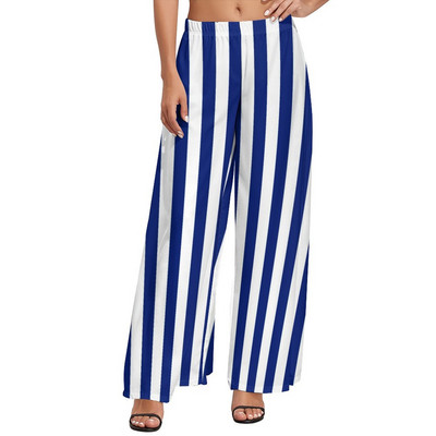 Klassikalised triibulised püksid, punased ja valged jooned Kawaii laia säärega püksid Naistele Suured Street Wear Print Sirged püksid