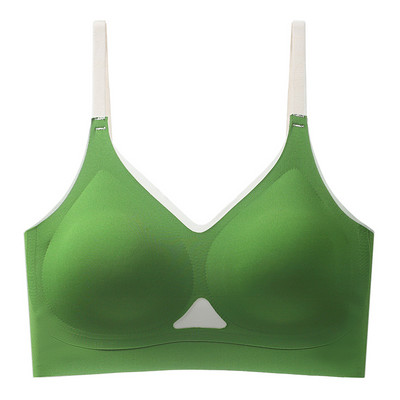 Suvine üliõhuke jääsiidist õmblusteta rinnahoidja, ilma terasrõngata, lõtvumisvastane, suur ilus seljaosa hingav, magav spordirinnahoidja