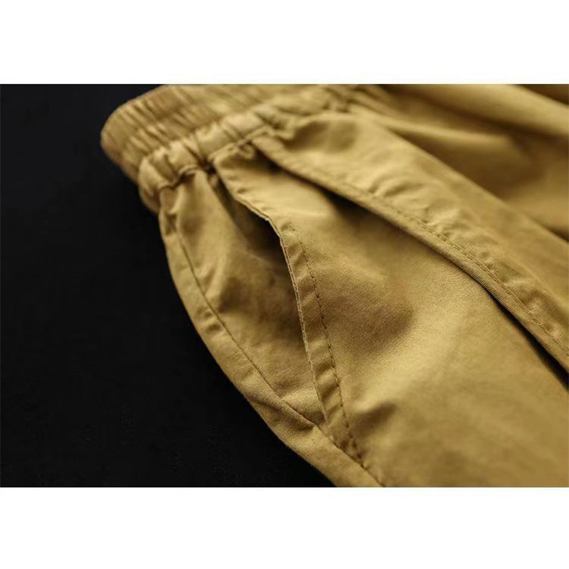 Pamučne Seven Points modne kratke hlače za žene, ljetne, tanke, elastične, jednobojne džepove s visokim strukom, ležerne harem hlače