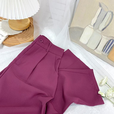 Rudens pavasaris, melns uzvalks Haren Bikses Sievietēm Mode Elastīgas Augstas Viduklis Ikdienas Bikses Sievietēm Korejiešu Stils Masīvas biroja Bikses 2024